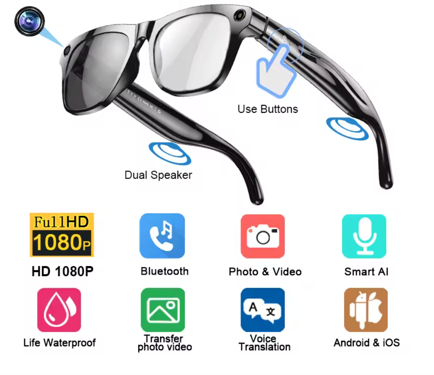 4k AI Smart Glasses